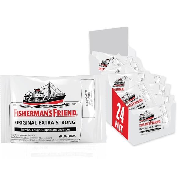 Fisherman's Friend Cough Drops, Suppressant, Sore Throat Lozenges, 10mg Menthol - Picture 1 of 5